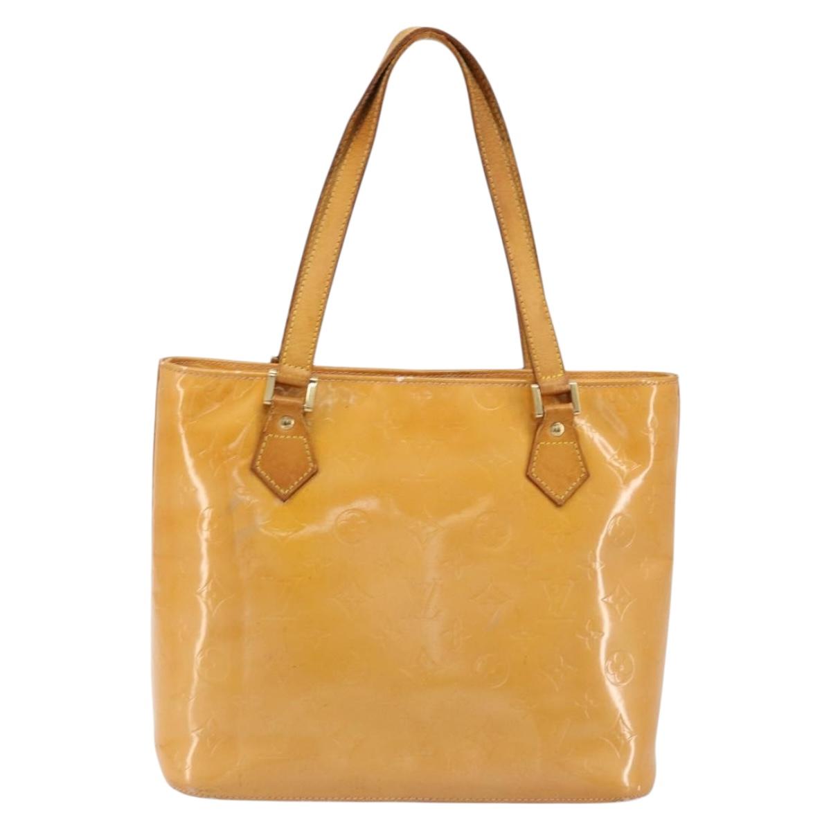 LOUIS VUITTON Monogram Vernis Houston Hand Bag Rose M91054 LV Auth ep14487