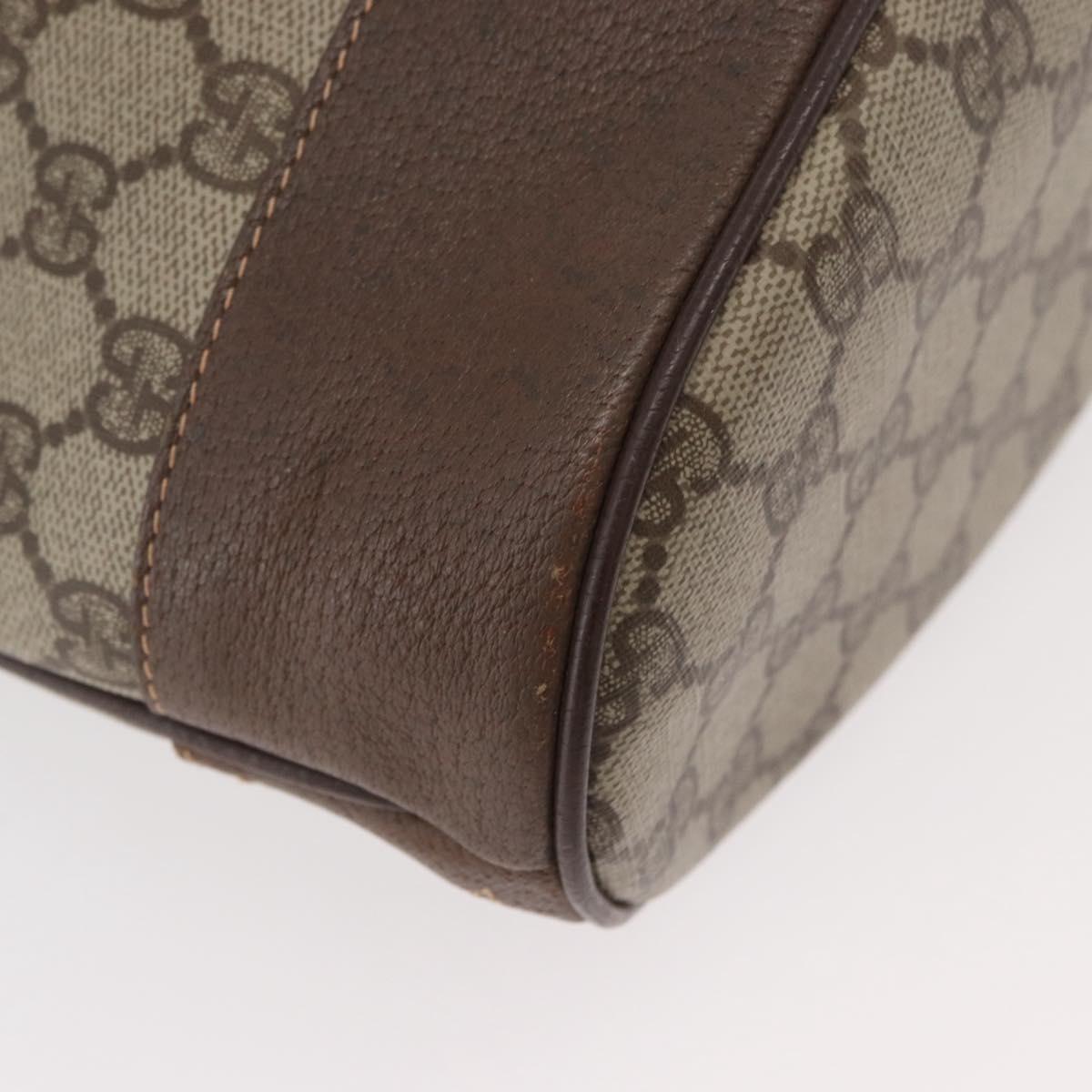 GUCCI GG Supreme Web Sherry Line Bag PVC Beige Gold 41 02 085 Auth ep14491