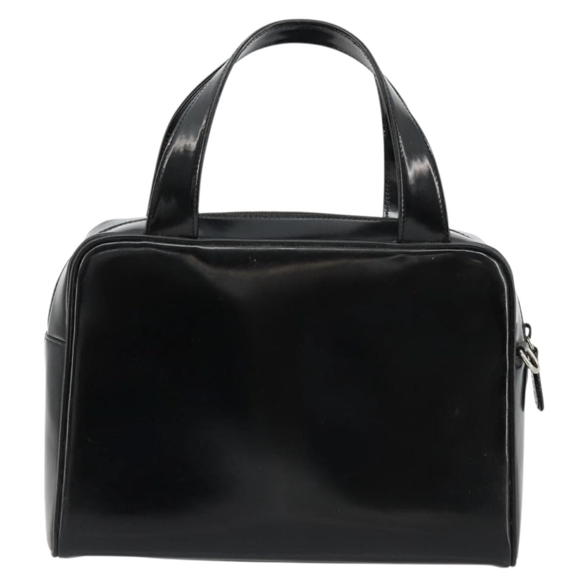 GUCCI Soho Hand Bag Patent Leather Black Silver 000 1274 0505 Auth ep14495