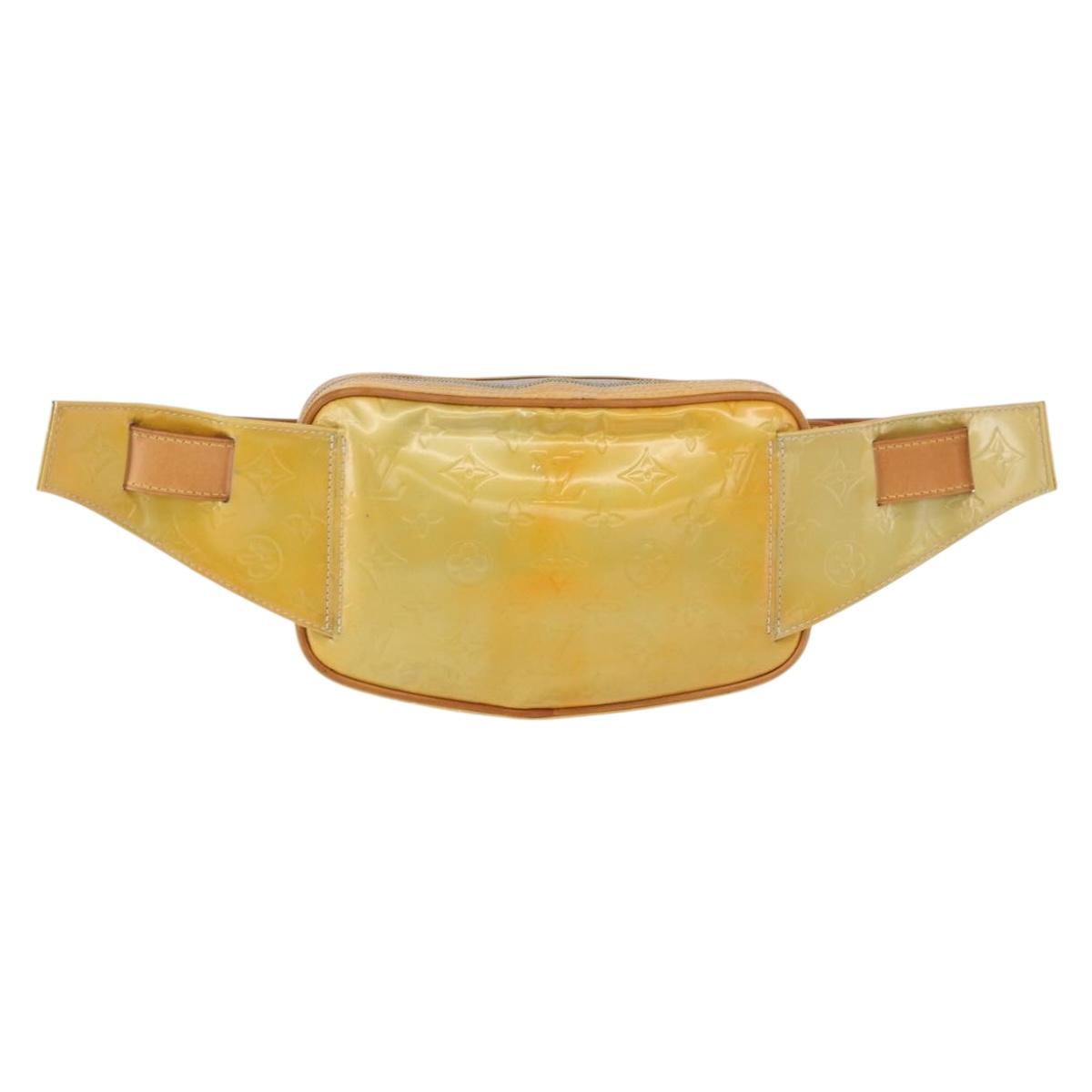 LOUIS VUITTON Monogram Vernis Fulton Waist bag Gris M91041 LV Auth ep14498