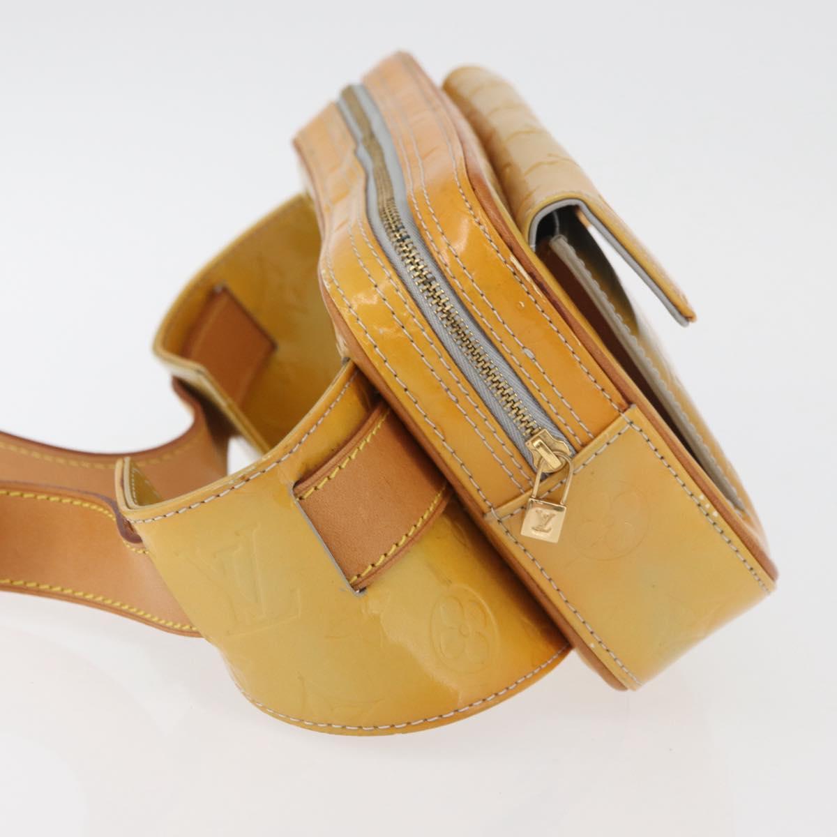 LOUIS VUITTON Monogram Vernis Fulton Waist bag Gris M91041 LV Auth ep14498
