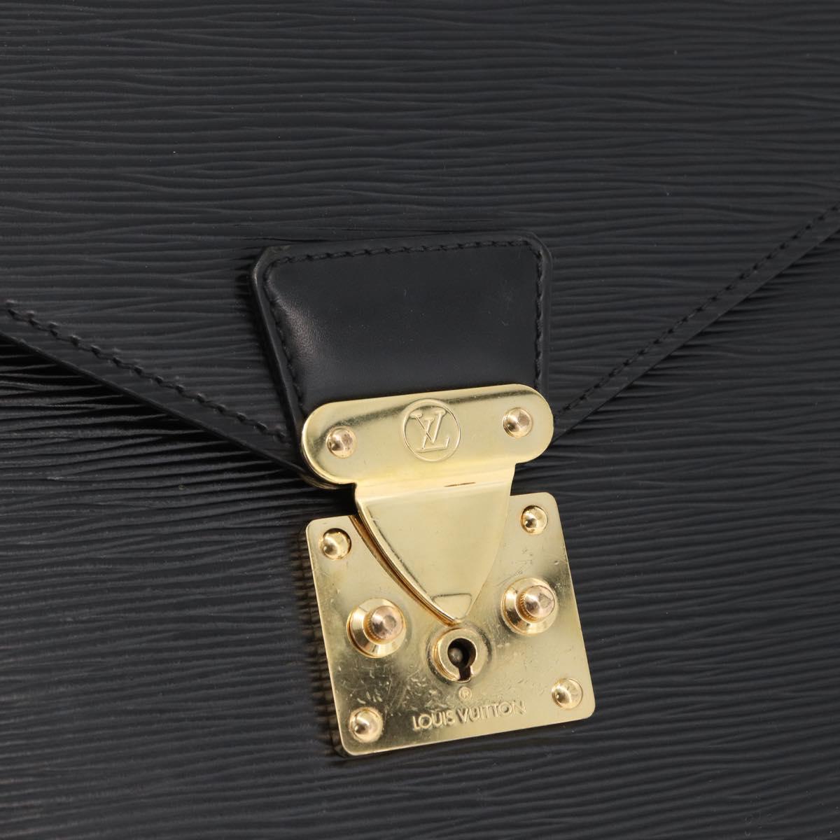 LOUIS VUITTON Epi Serviette Conseiller Business Bag Black M54422 LV Auth ep14499