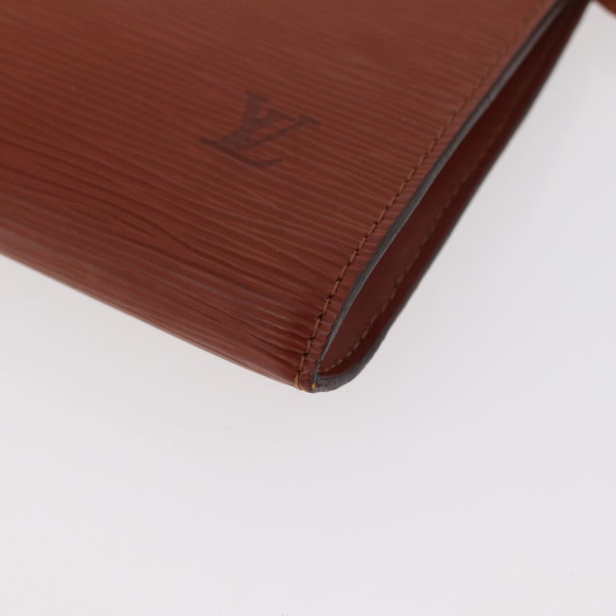 LOUIS VUITTON Epi Pochette Accessoires Pouch Brown M52953 LV Auth ep14506