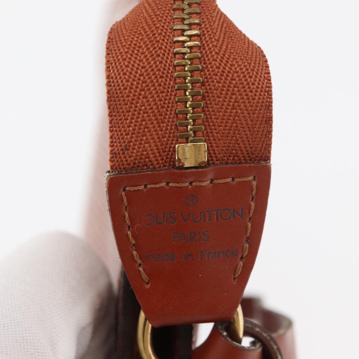 LOUIS VUITTON Epi Pochette Accessoires Pouch Brown M52953 LV Auth ep14506