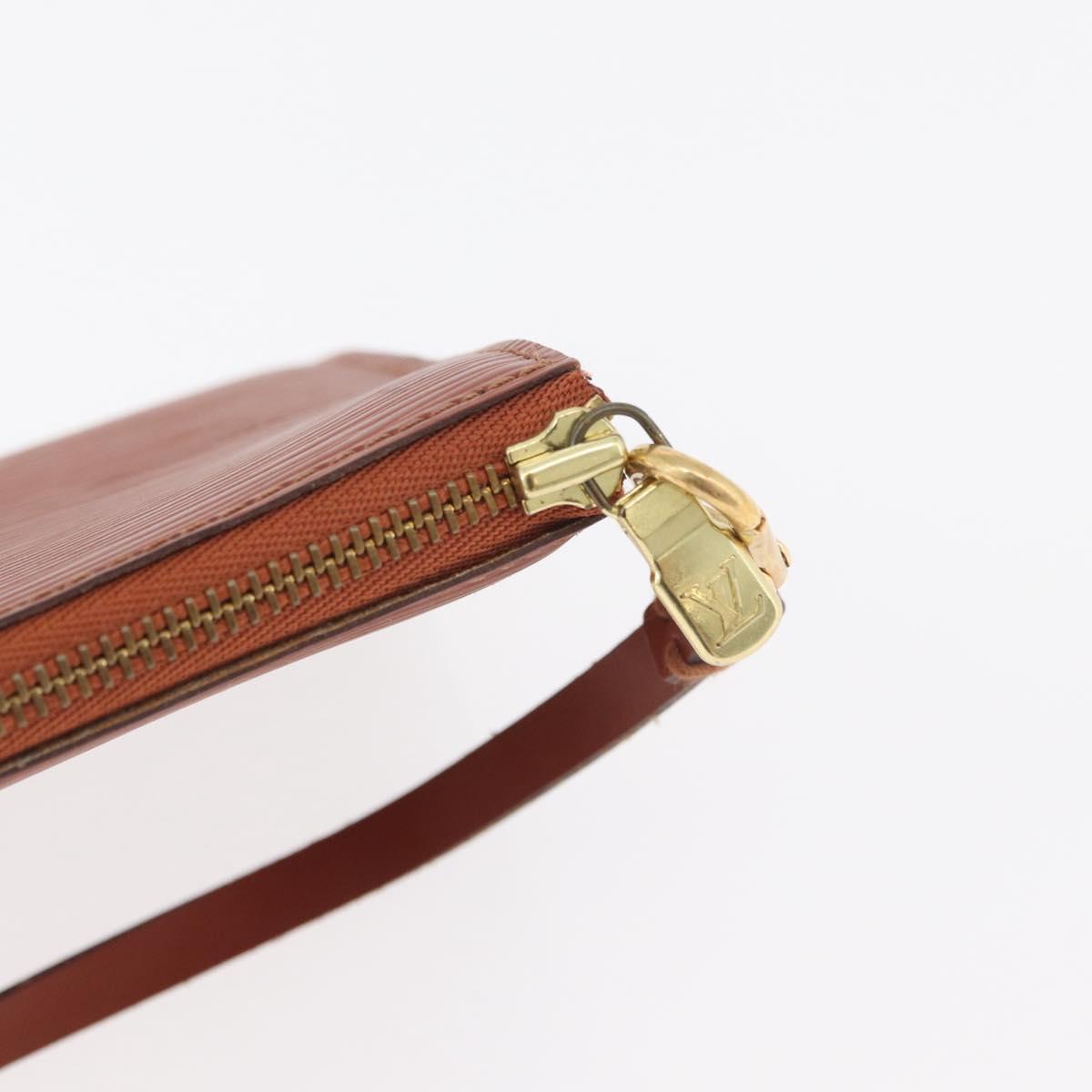LOUIS VUITTON Epi Pochette Accessoires Pouch Brown M52953 LV Auth ep14506