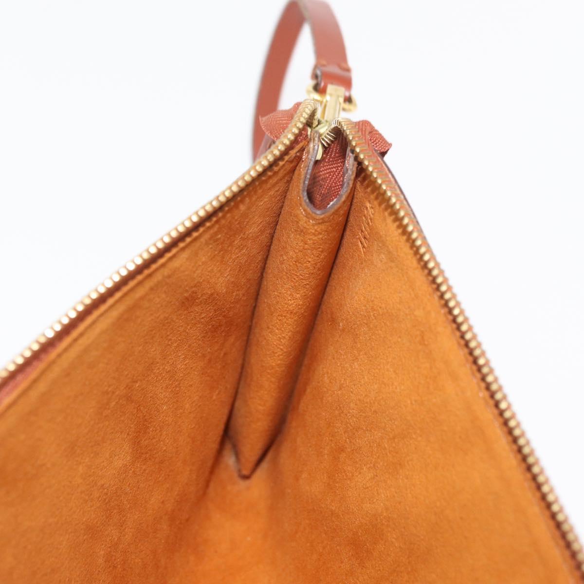 LOUIS VUITTON Epi Pochette Accessoires Pouch Brown M52953 LV Auth ep14506