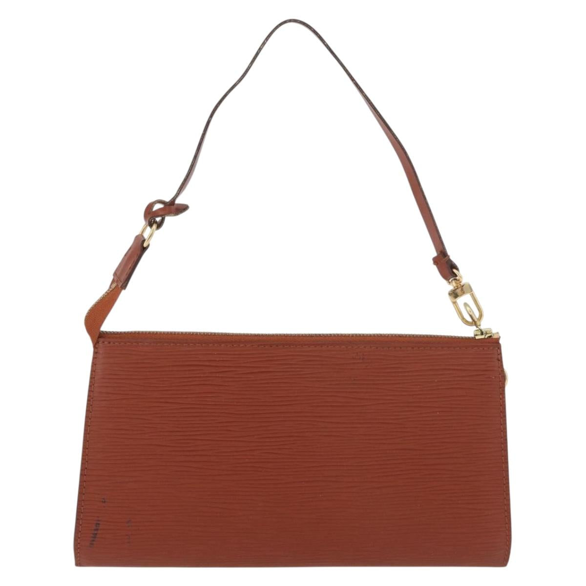 LOUIS VUITTON Epi Pochette Accessoires Pouch Brown M52953 LV Auth ep14506