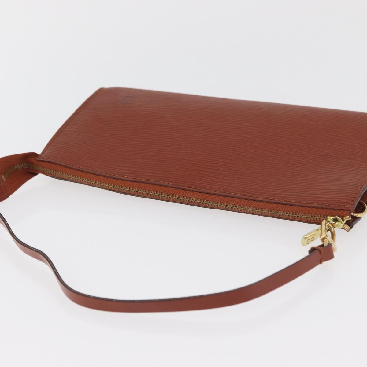 LOUIS VUITTON Epi Pochette Accessoires Pouch Brown M52953 LV Auth ep14506