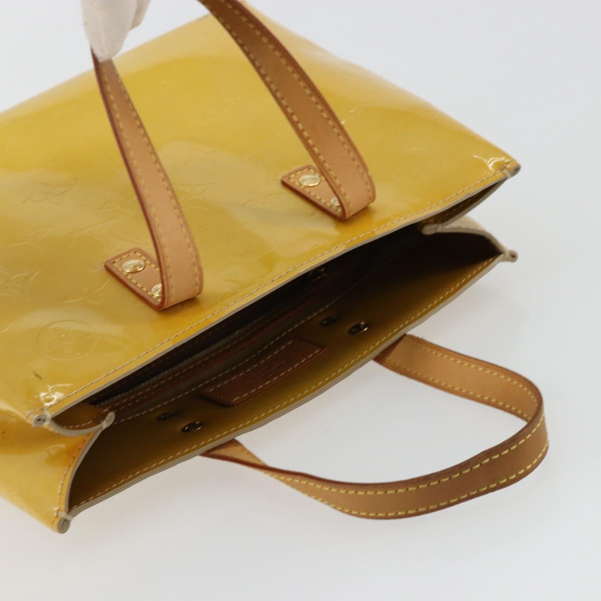 LOUIS VUITTON Monogram Vernis Reade PM Hand Bag Beige M91144 LV Auth ep14512