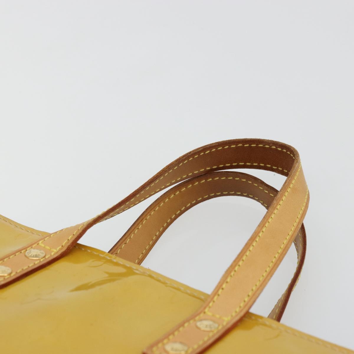 LOUIS VUITTON Monogram Vernis Reade PM Hand Bag Beige M91144 LV Auth ep14512