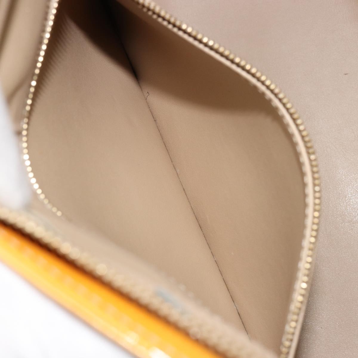 LOUIS VUITTON Monogram Vernis Houston Hand Bag Beige M91004 LV Auth ep14514
