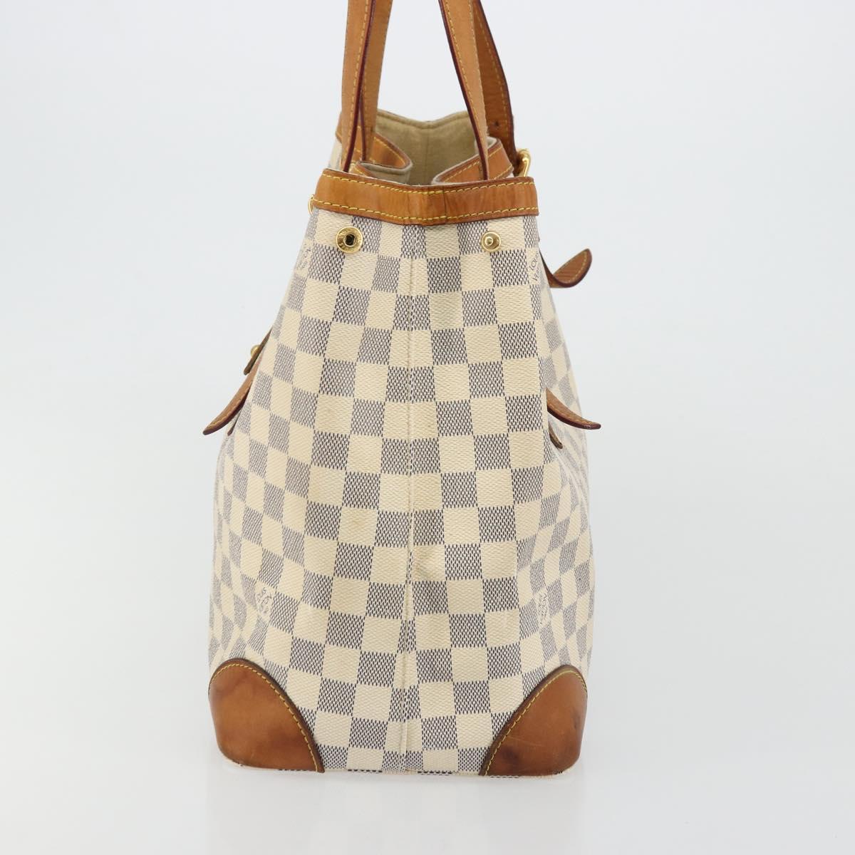 LOUIS VUITTON Damier Azur Hampstead MM Tote Bag N51206 LV Auth ep14515