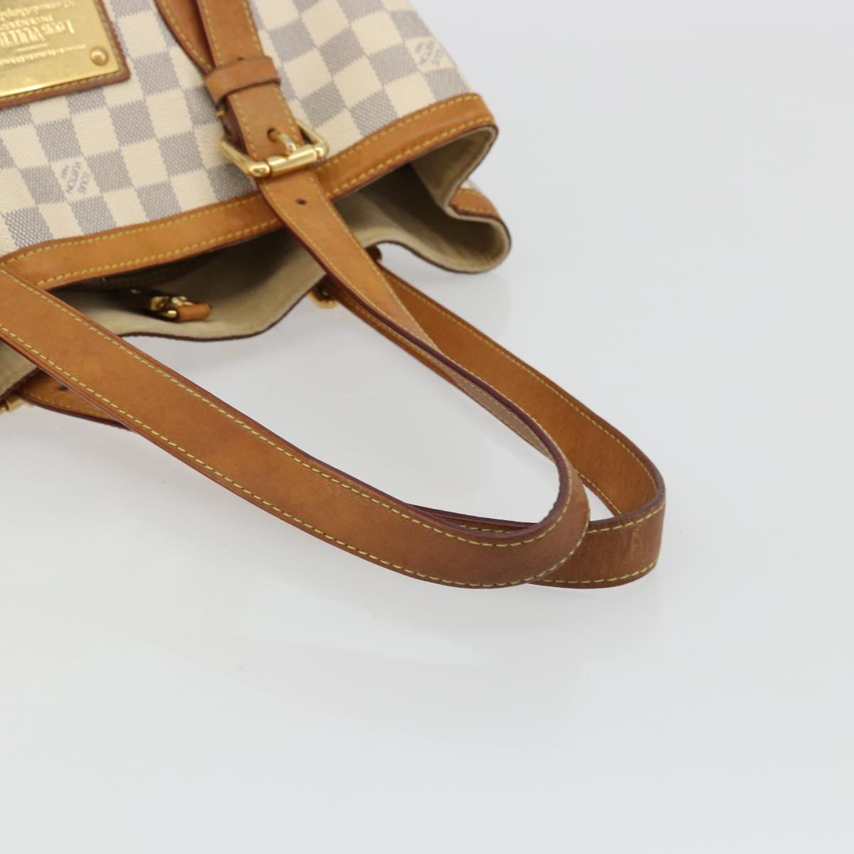 LOUIS VUITTON Damier Azur Hampstead MM Tote Bag N51206 LV Auth ep14515