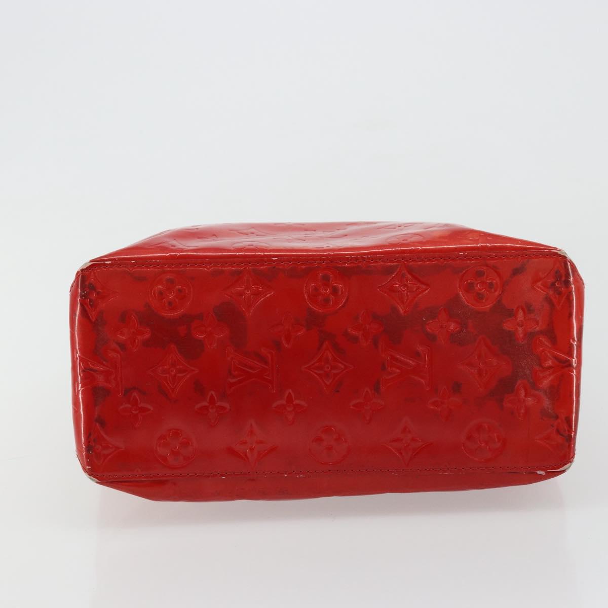 LOUIS VUITTON Monogram Vernis Reade MM Hand Bag Red Rouge M91086 LV Auth ep14516