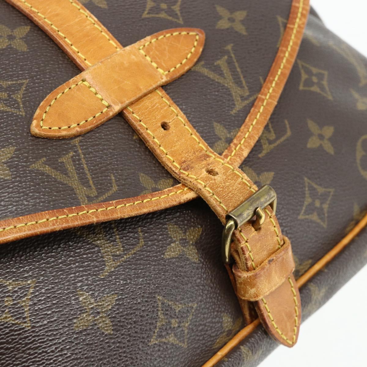 LOUIS VUITTON Monogram Saumur 30 Shoulder Bag M42256 LV Auth ep14523