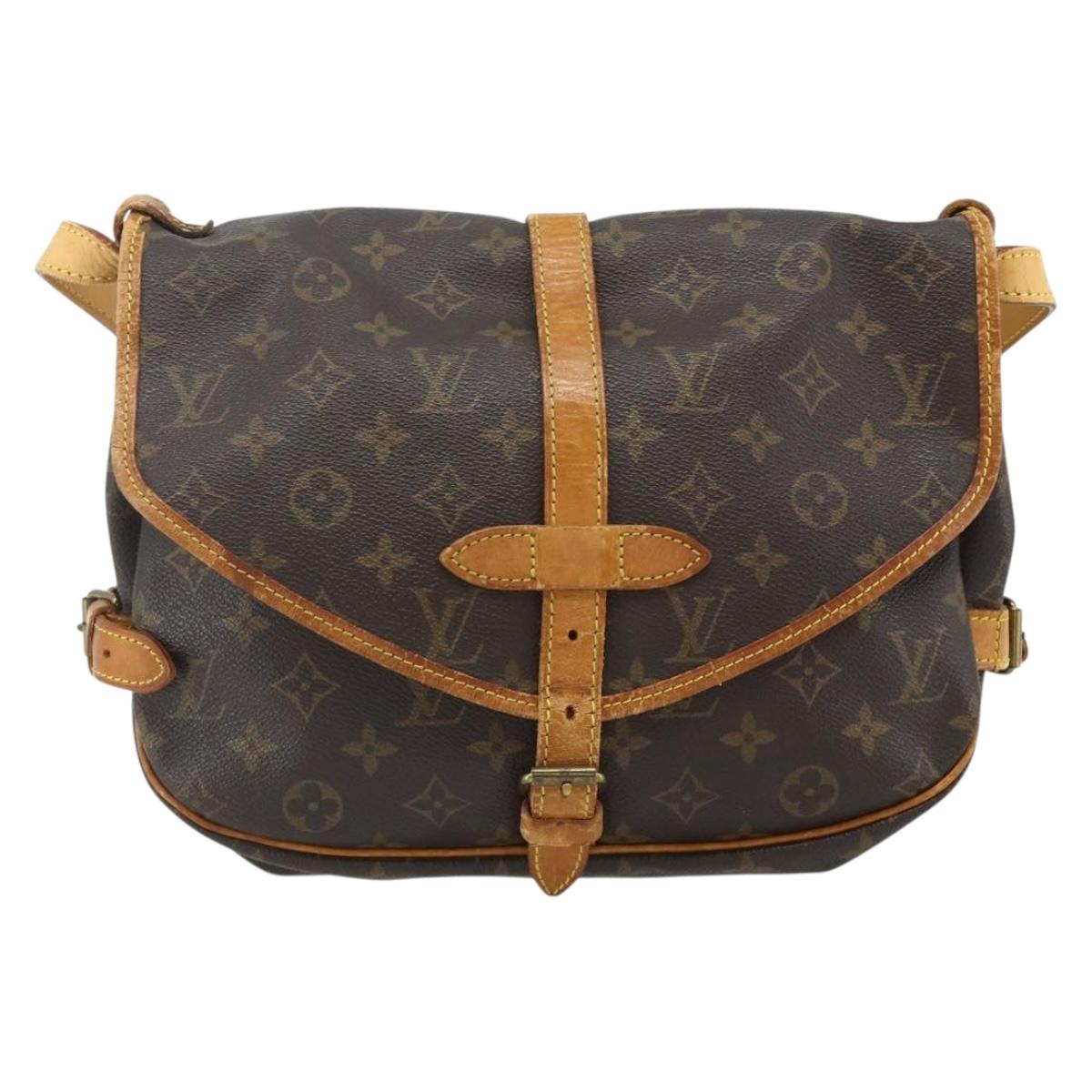 LOUIS VUITTON Monogram Saumur 30 Shoulder Bag M42256 LV Auth ep14523