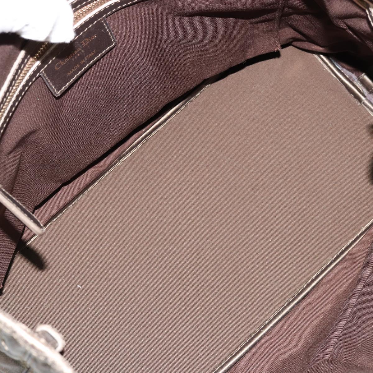 Christian Dior Canage Lady Dior Tote Bag Coated Canvas Bronze Gold Auth ep14540