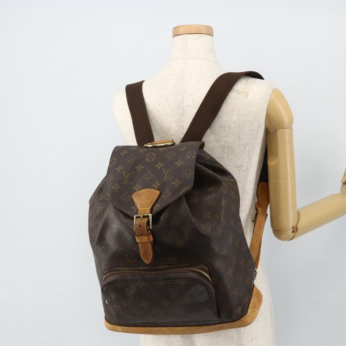 LOUIS VUITTON Monogram Montsouris GM Backpack M51135 LV Auth ep14541