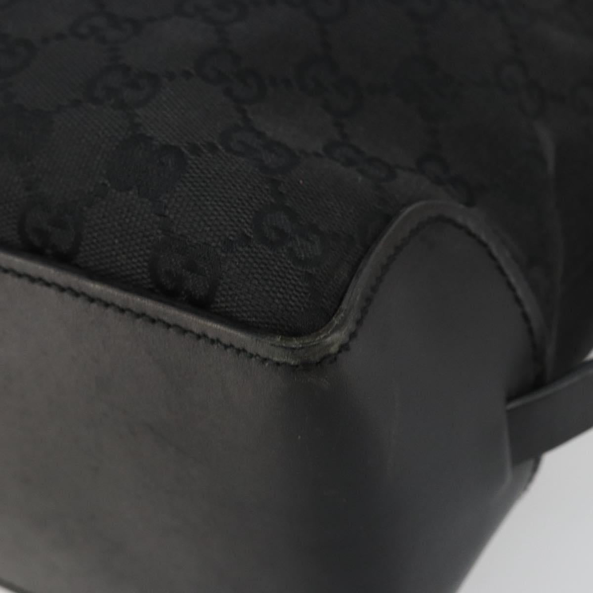 GUCCI GG Canvas Hand Bag Black Silver 106251 Auth ep14542