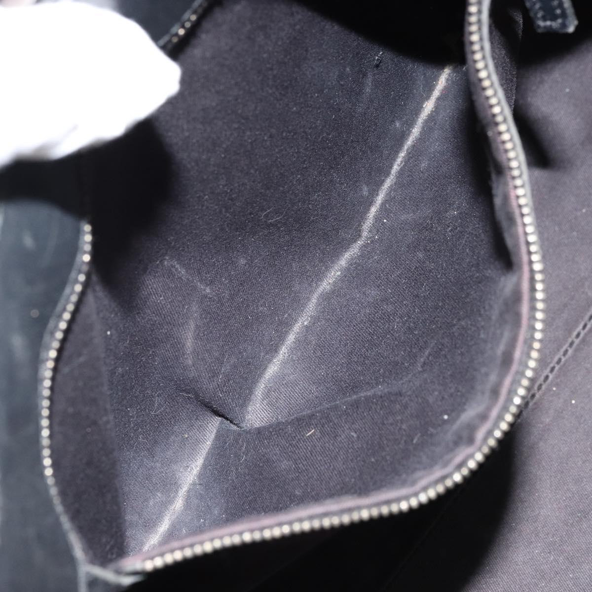 GUCCI GG Canvas Hand Bag Black Silver 106251 Auth ep14542