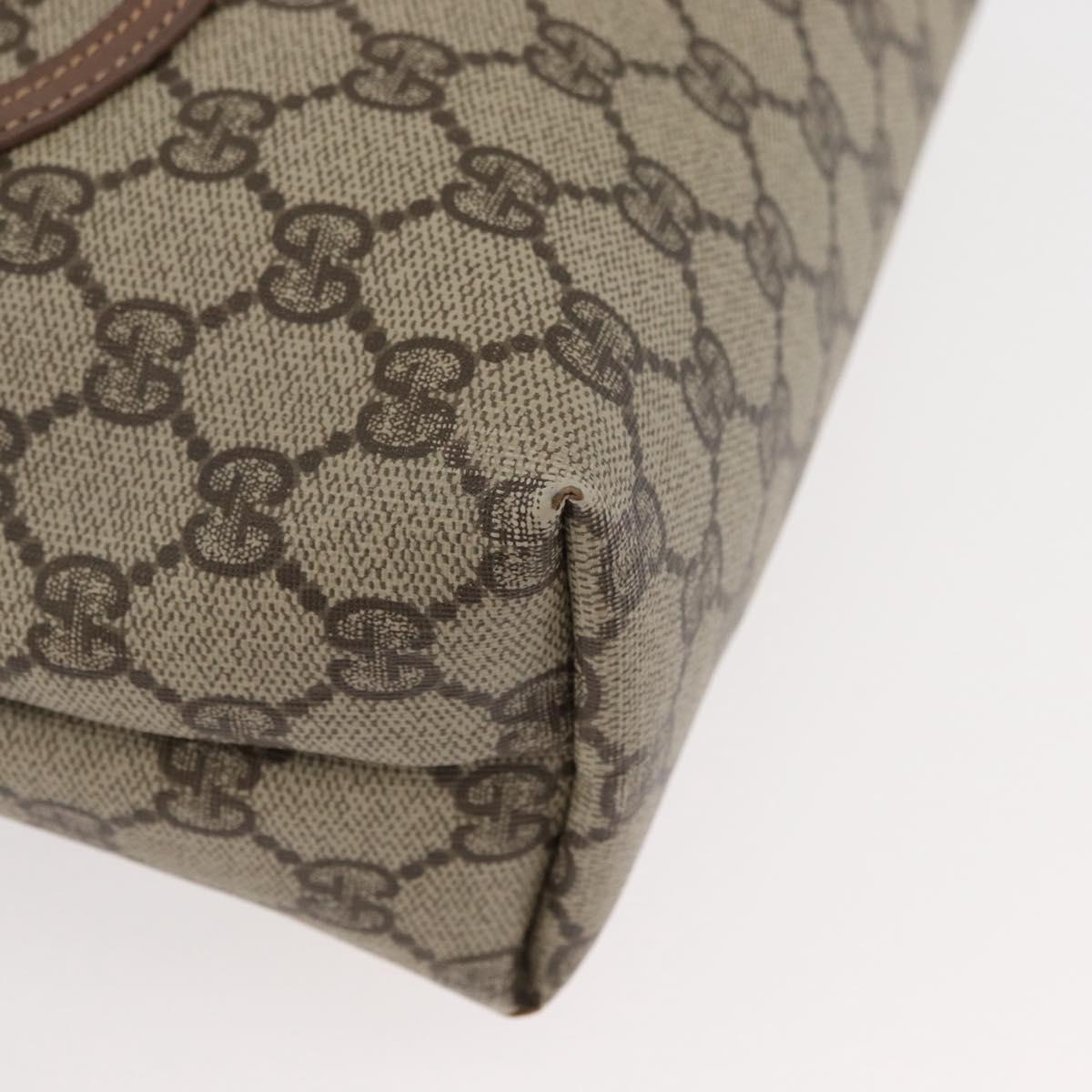GUCCI GG Supreme Web Sherry Line Bag PVC Beige Gold 002 123 6487 Auth ep14554