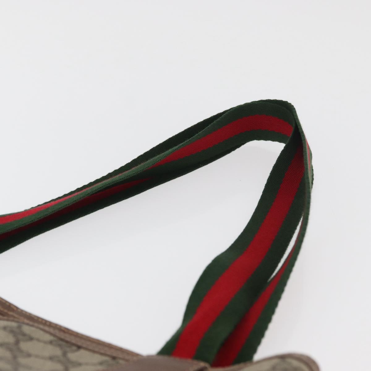 GUCCI GG Supreme Web Sherry Line Bag PVC Beige Gold 002 123 6487 Auth ep14554