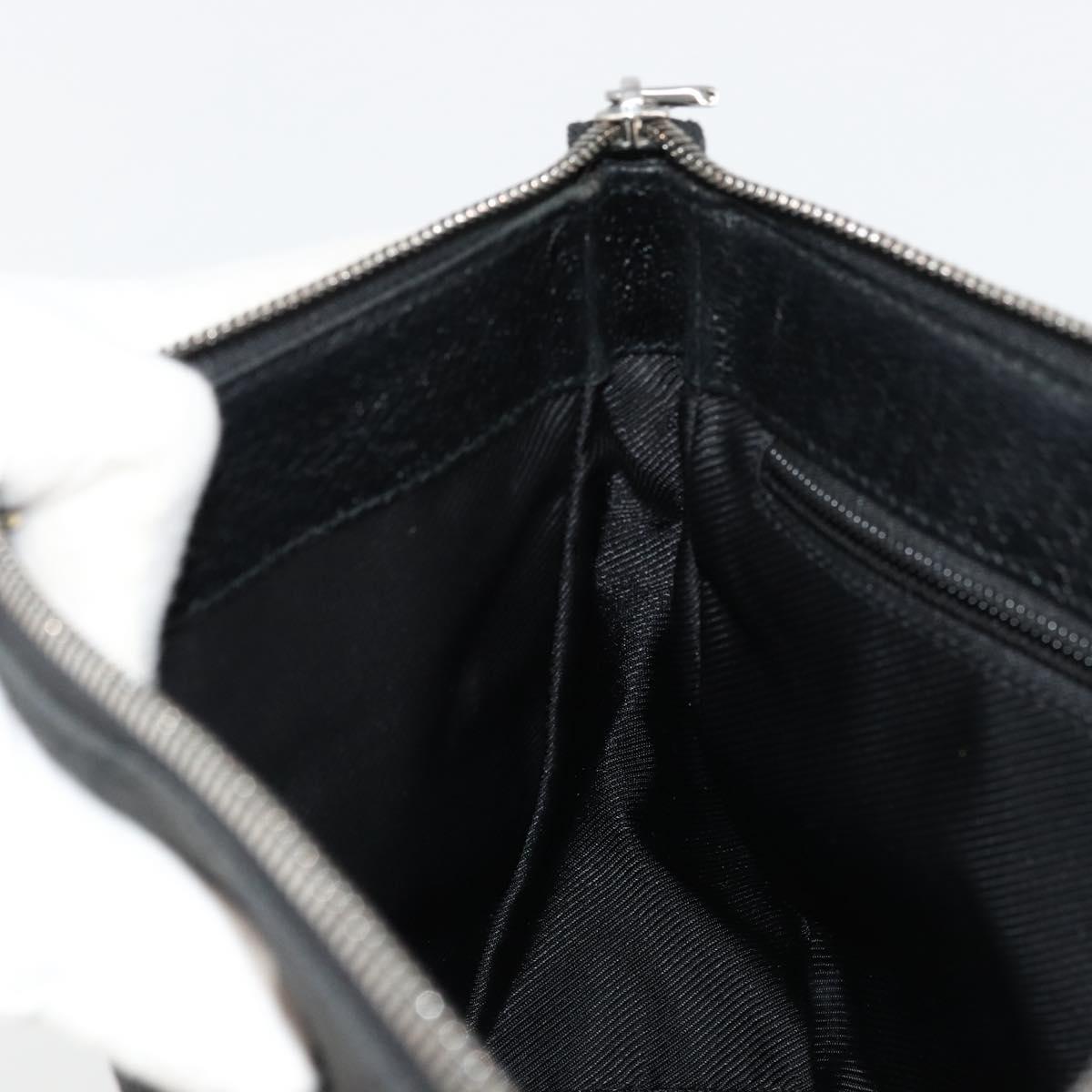 GUCCI GG Canvas Shoulder Bag Black Silver 114273 Auth ep14561