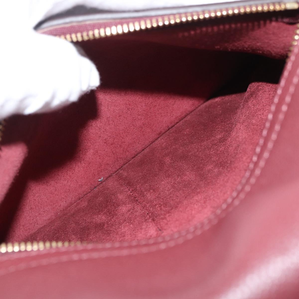 CELINE Belt bag Hand Bag Leather 2way Bordeaux Gold Auth ep14574V