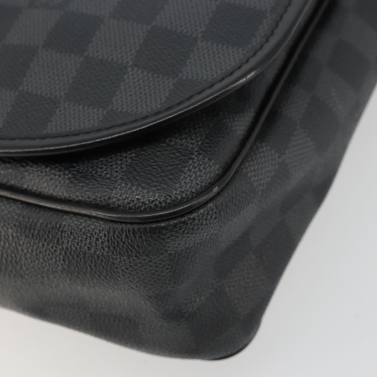 LOUIS VUITTON Damier Graphite Daniel MM Shoulder Bag N58029 LV Auth ep14582