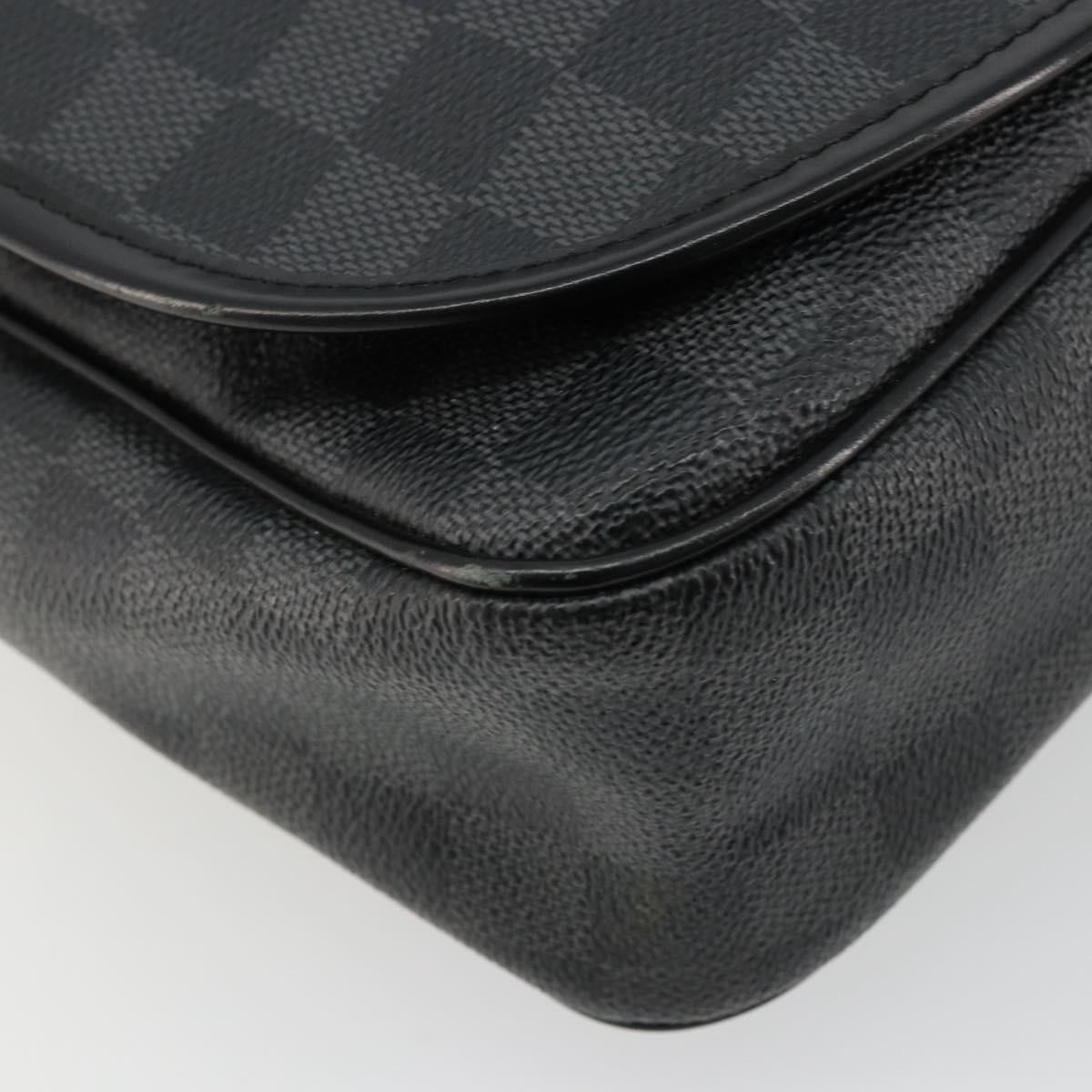 LOUIS VUITTON Damier Graphite Daniel MM Shoulder Bag N58029 LV Auth ep14582