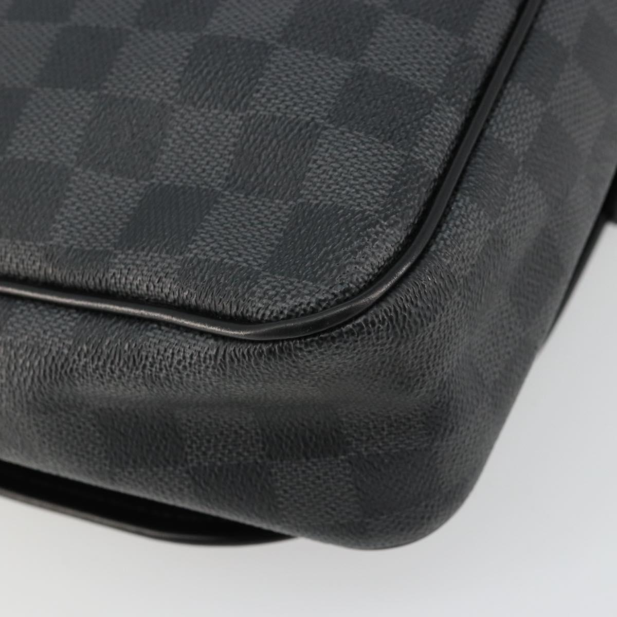 LOUIS VUITTON Damier Graphite Daniel MM Shoulder Bag N58029 LV Auth ep14582