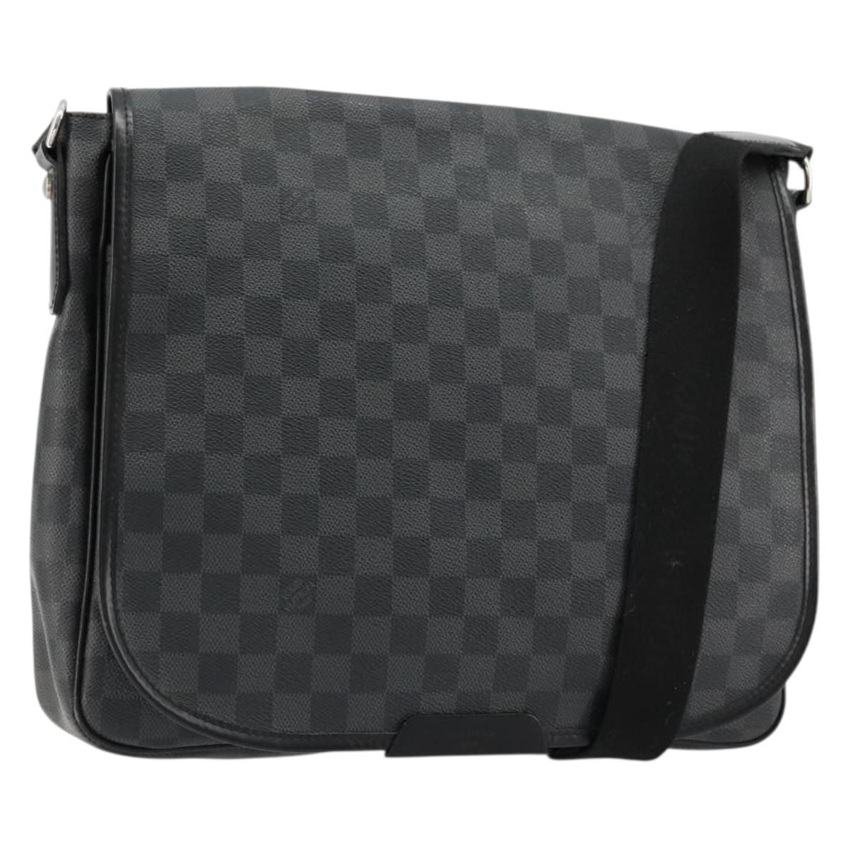 LOUIS VUITTON Damier Graphite Daniel MM Shoulder Bag N58029 LV Auth ep14582