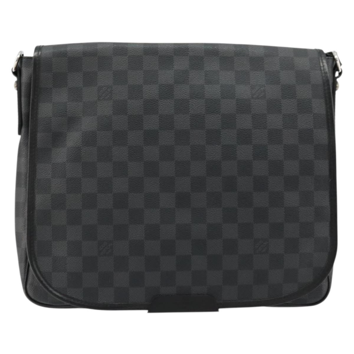 LOUIS VUITTON Damier Graphite Daniel MM Shoulder Bag N58029 LV Auth ep14582