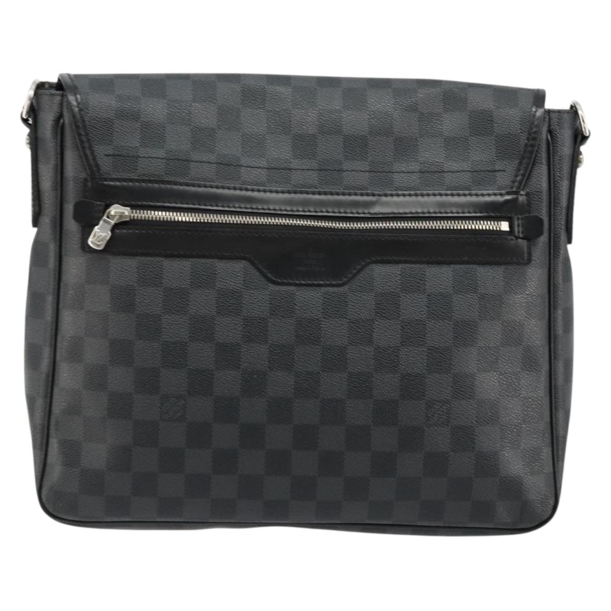 LOUIS VUITTON Damier Graphite Daniel MM Shoulder Bag N58029 LV Auth ep14582