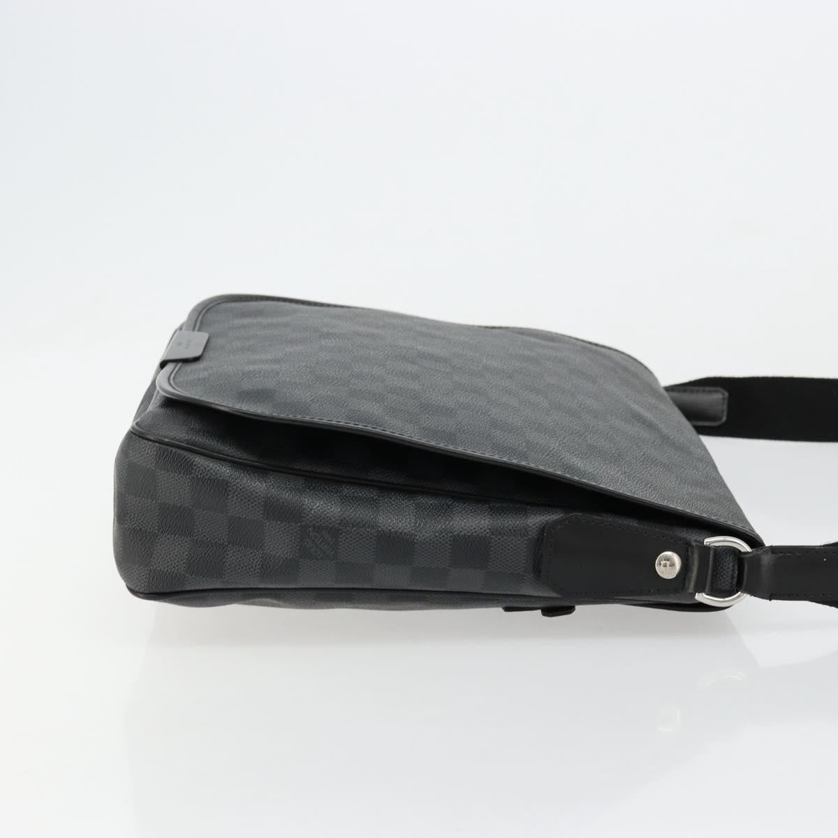 LOUIS VUITTON Damier Graphite Daniel MM Shoulder Bag N58029 LV Auth ep14582
