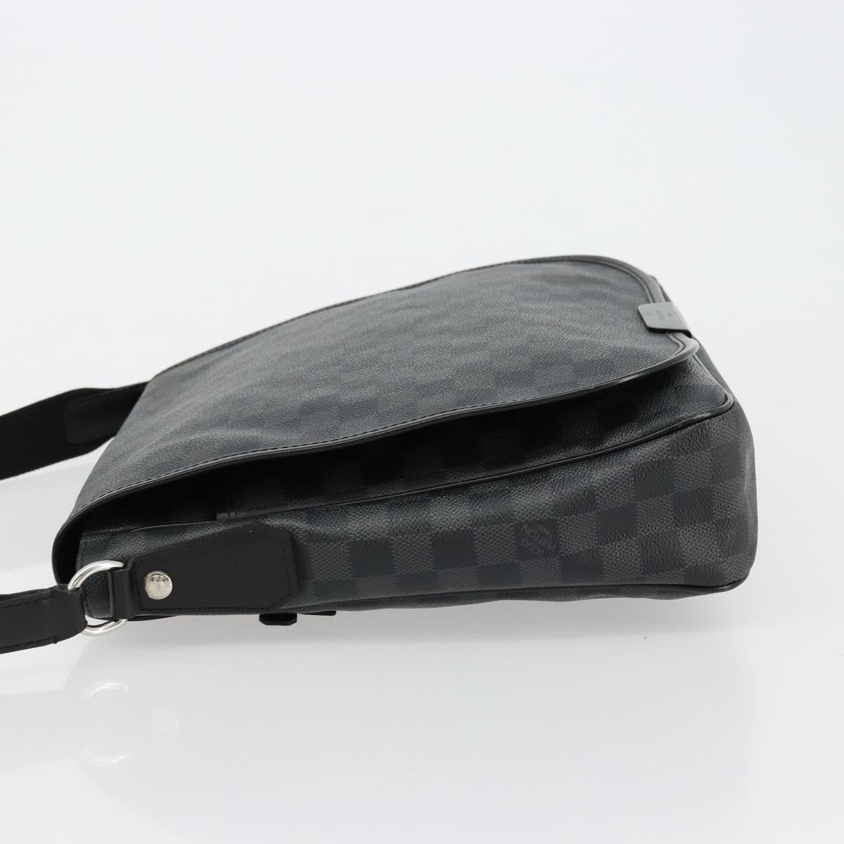 LOUIS VUITTON Damier Graphite Daniel MM Shoulder Bag N58029 LV Auth ep14582