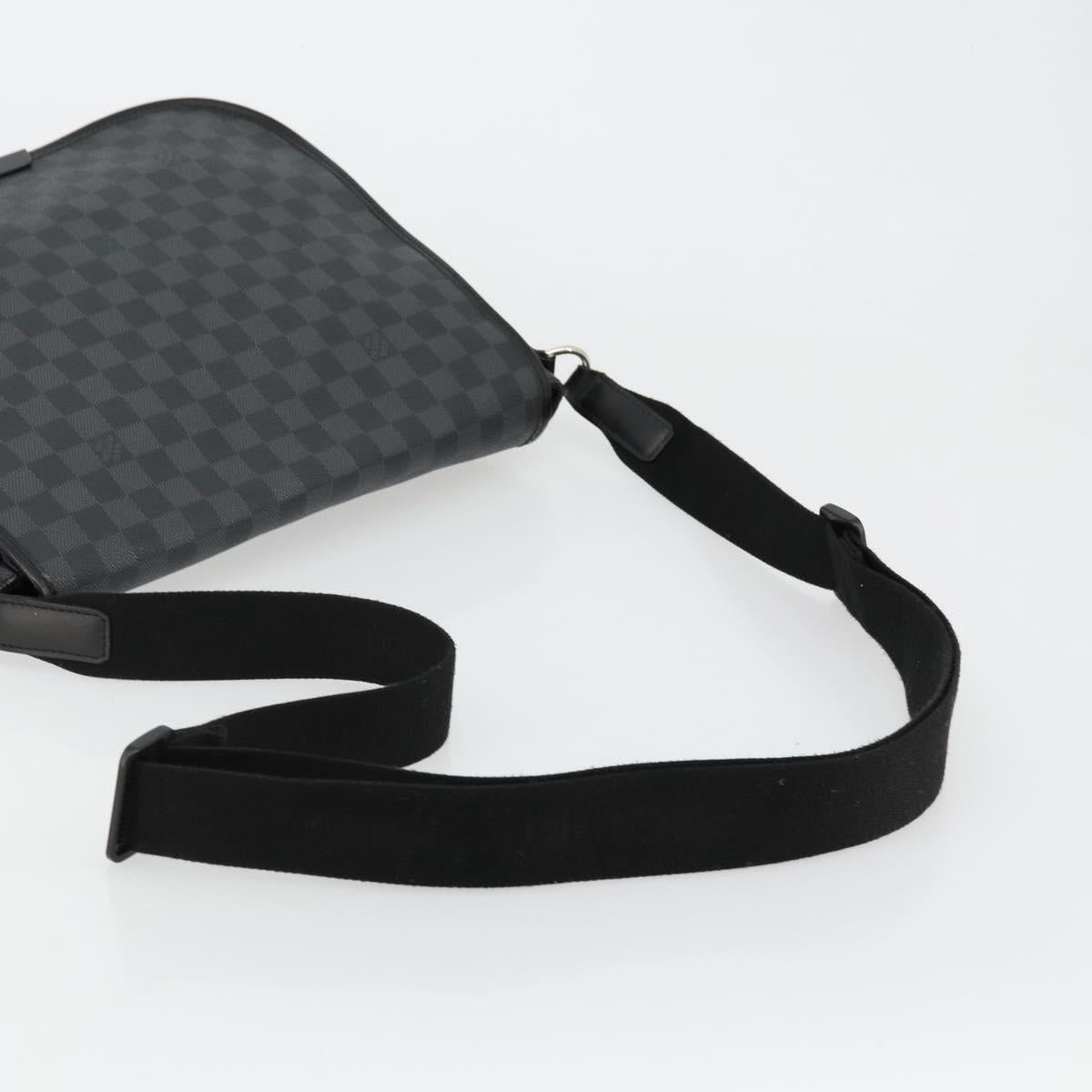 LOUIS VUITTON Damier Graphite Daniel MM Shoulder Bag N58029 LV Auth ep14582