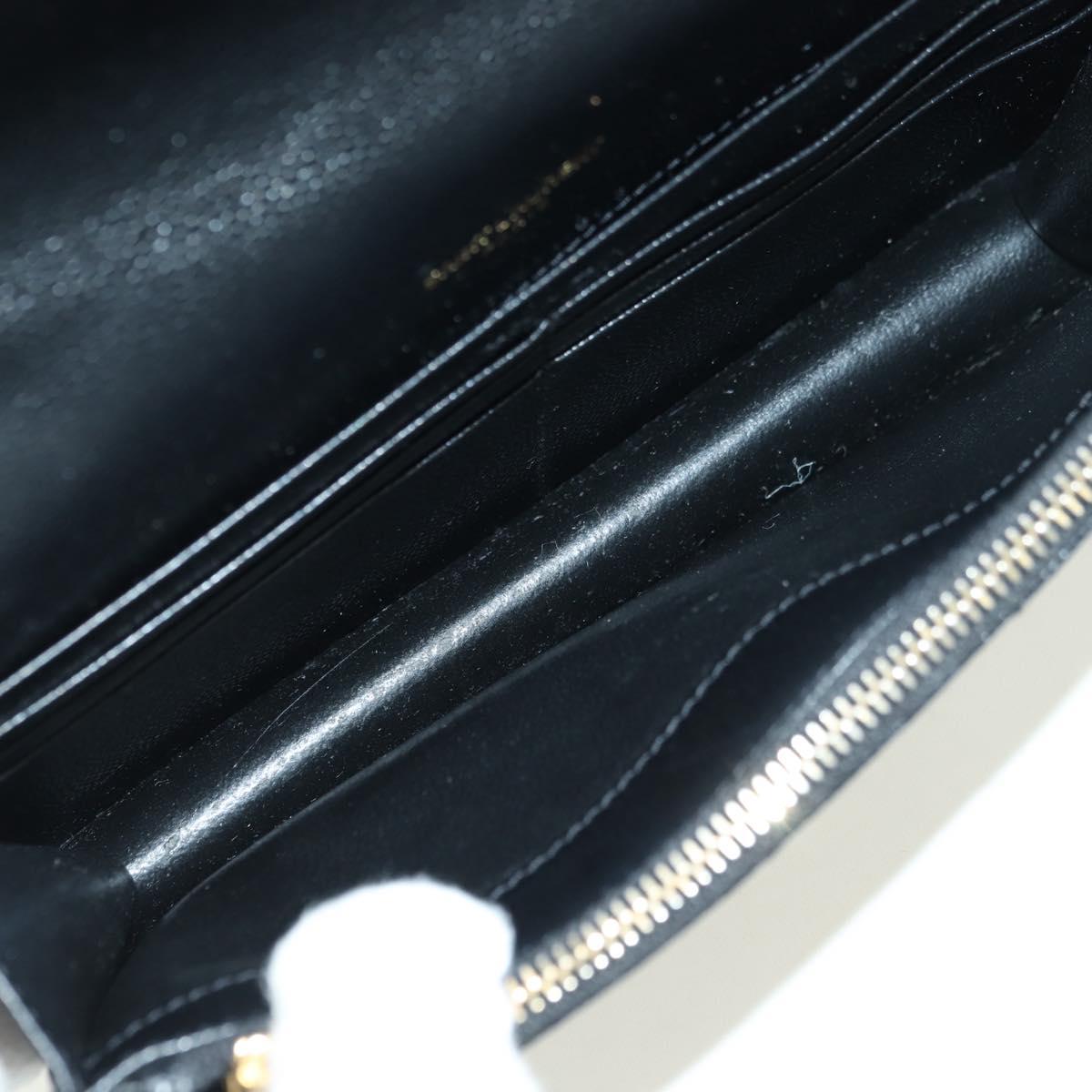 SAINT LAURENT Cassandra Envelope Chain Wallet Leather Black Auth ep14597V