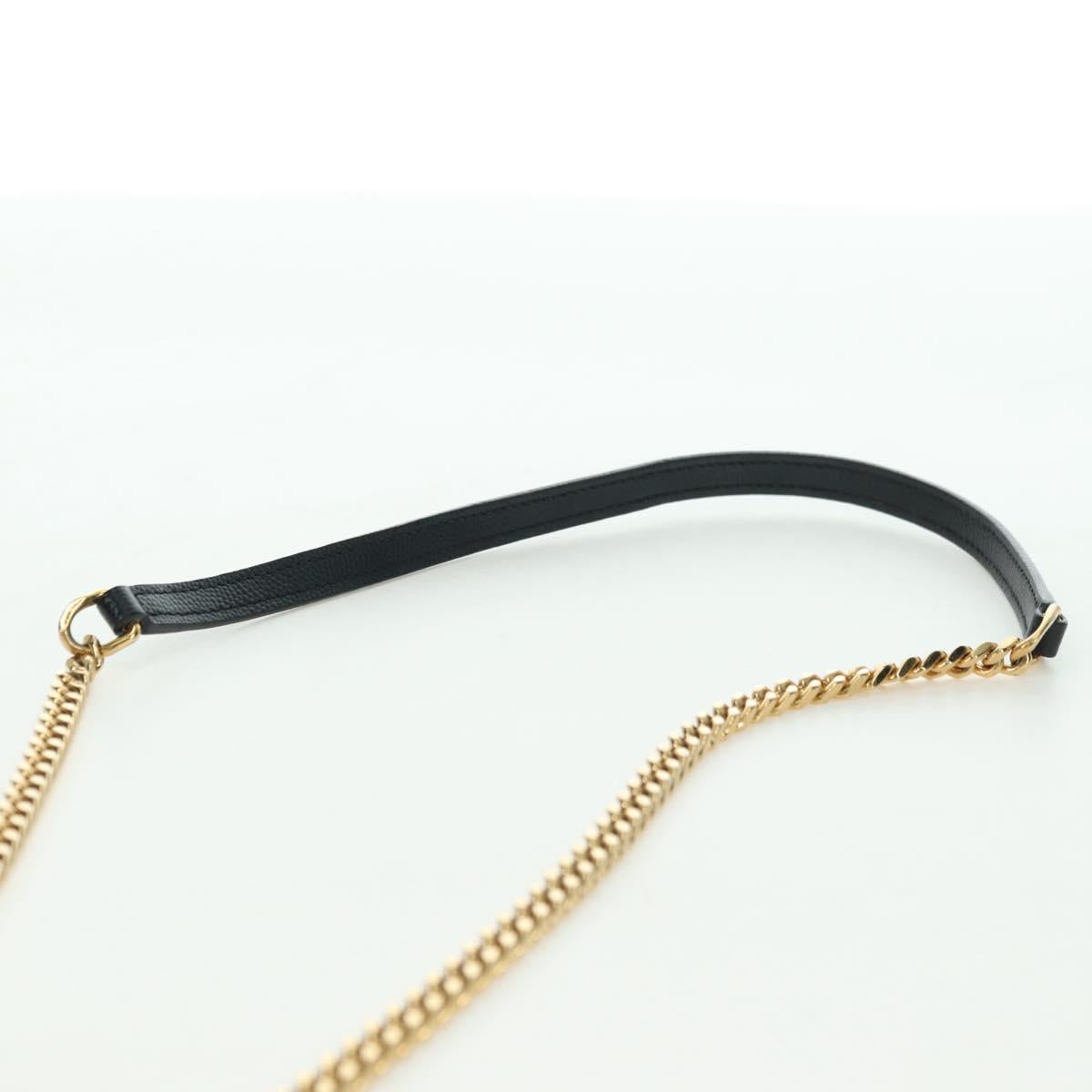 SAINT LAURENT Cassandra Envelope Chain Wallet Leather Black Auth ep14597V