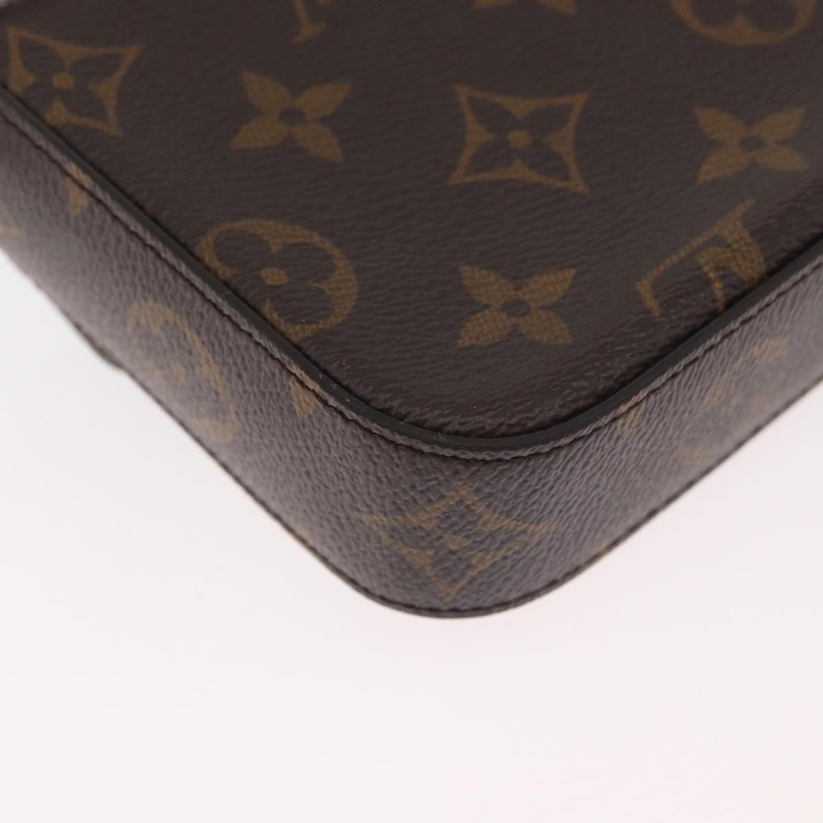 LOUIS VUITTON Monogram Multi Pochette Felicie Pouch Khaki M80091 Auth ep14598A