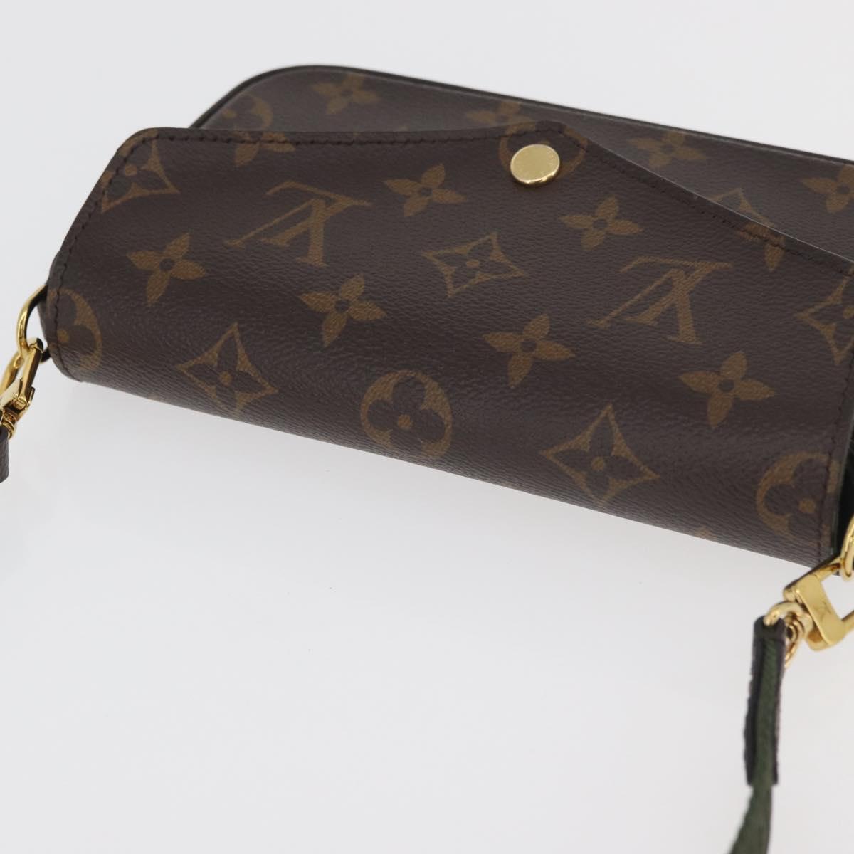 LOUIS VUITTON Monogram Multi Pochette Felicie Pouch Khaki M80091 Auth ep14598A