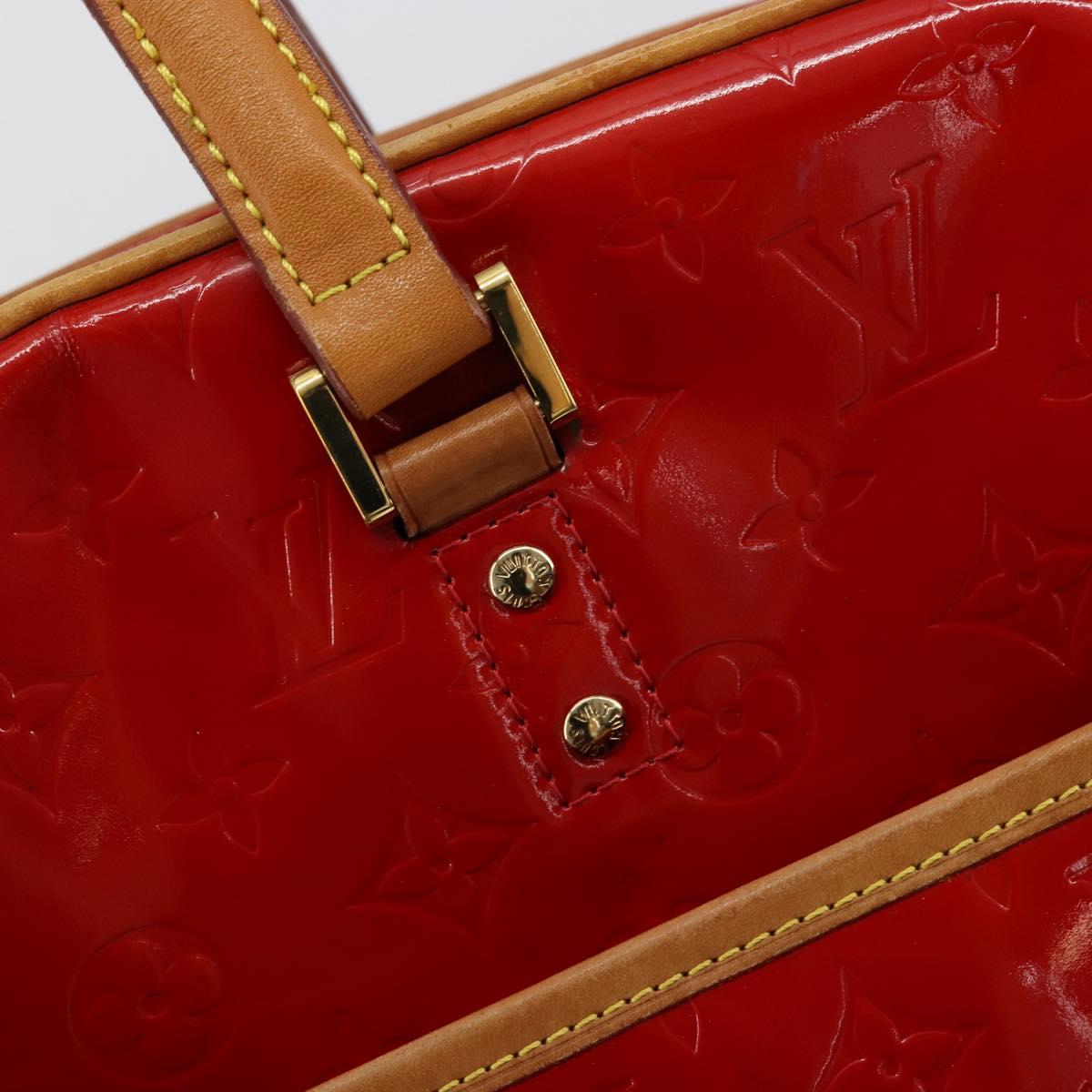 LOUIS VUITTON Monogram Vernis Sutton Hand Bag Red Rouge M91080 LV Auth ep14602