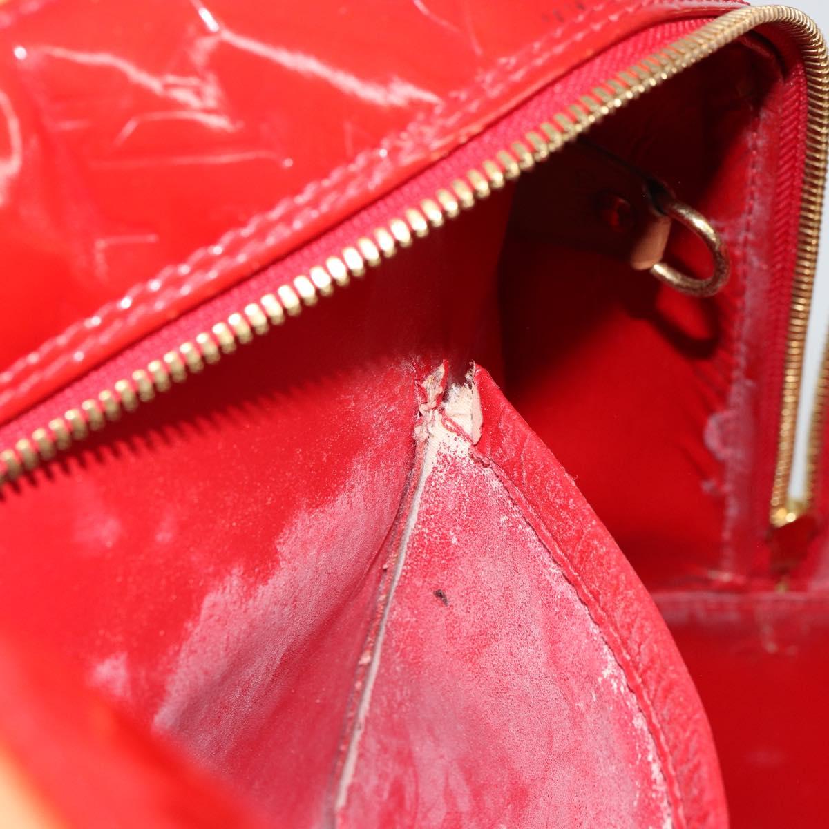 LOUIS VUITTON Monogram Vernis Sutton Hand Bag Red Rouge M91080 LV Auth ep14602