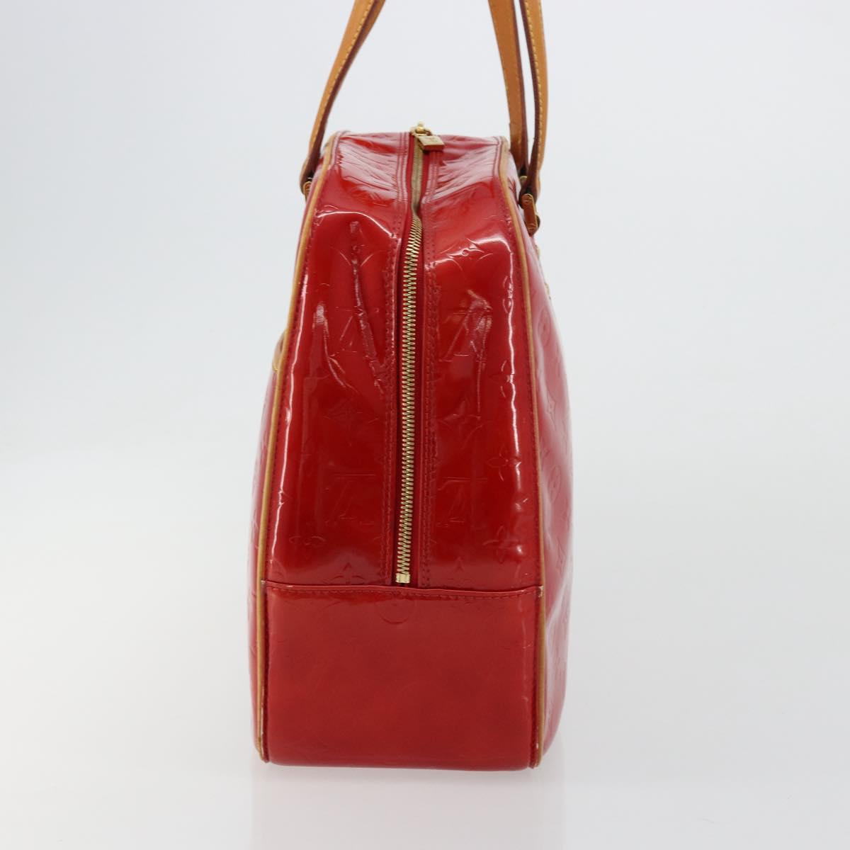 LOUIS VUITTON Monogram Vernis Sutton Hand Bag Red Rouge M91080 LV Auth ep14602