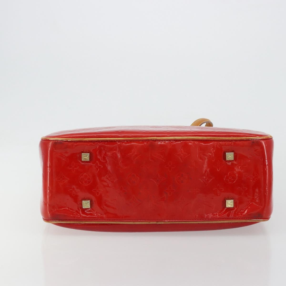 LOUIS VUITTON Monogram Vernis Sutton Hand Bag Red Rouge M91080 LV Auth ep14602