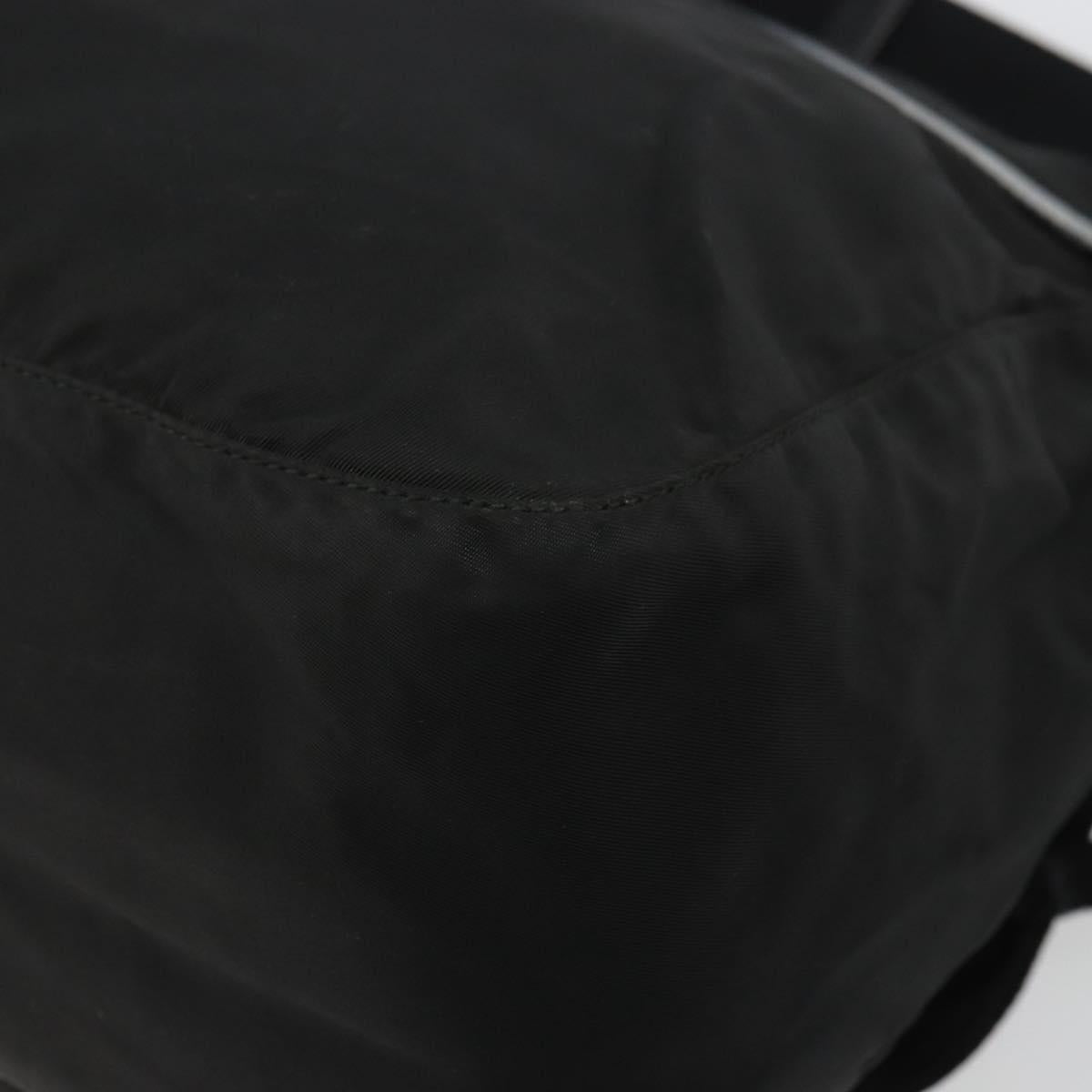 PRADA Shoulder Bag Nylon Black Silver Auth ep14604