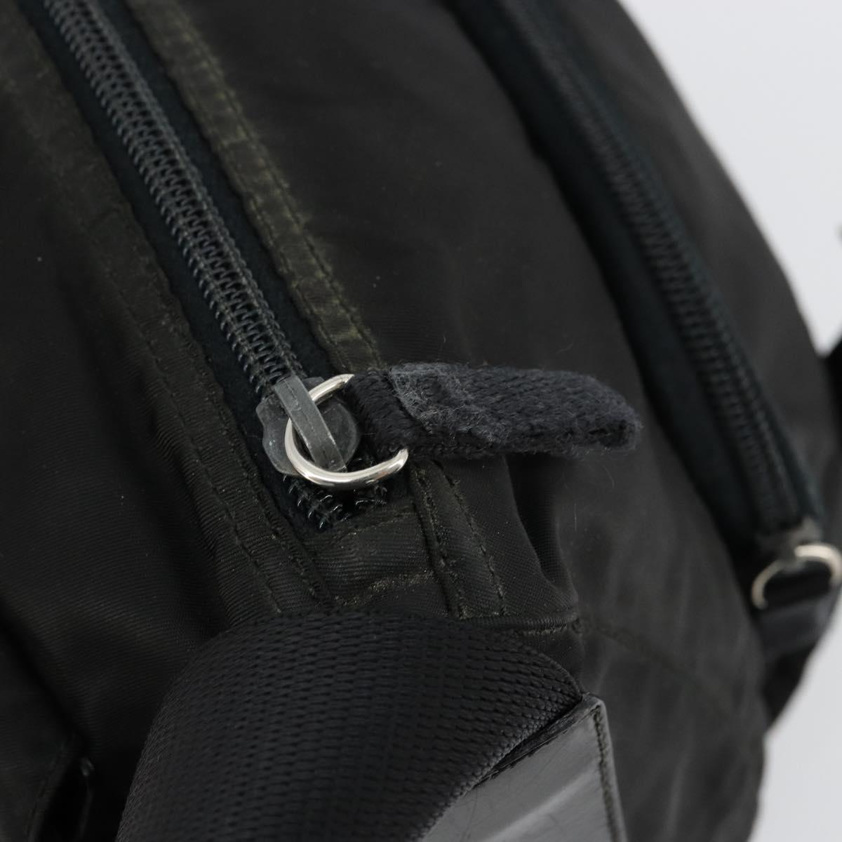 PRADA Shoulder Bag Nylon Black Silver Auth ep14604