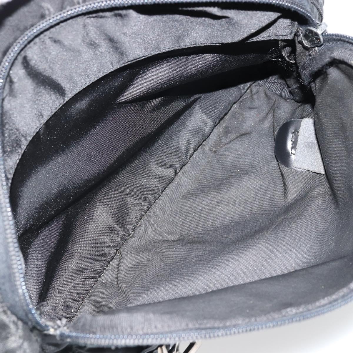 PRADA Shoulder Bag Nylon Black Silver Auth ep14604