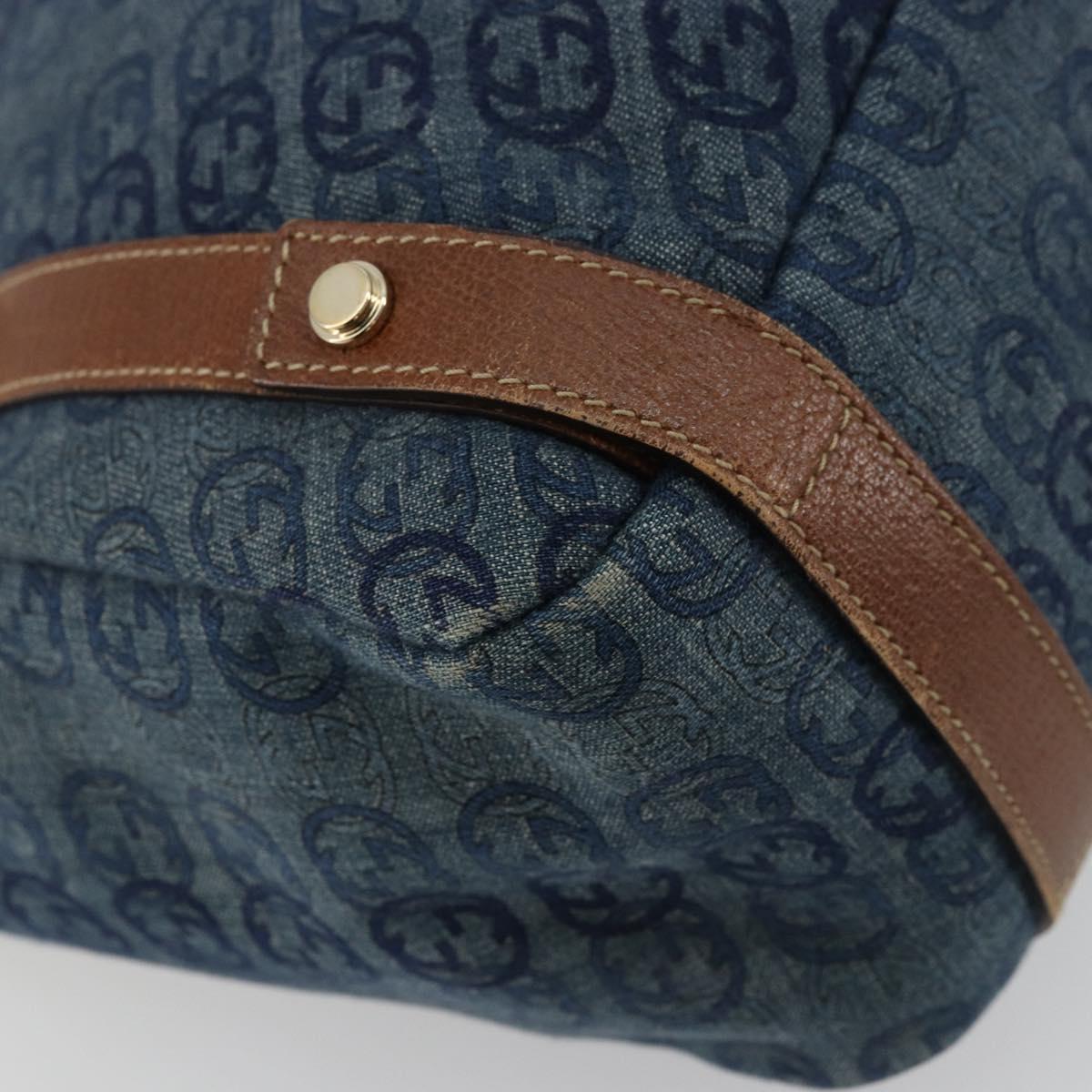 GUCCI GG Canvas Interlocking G Abbey Tote Bag Denim Outlet 130736 Auth ep14606A