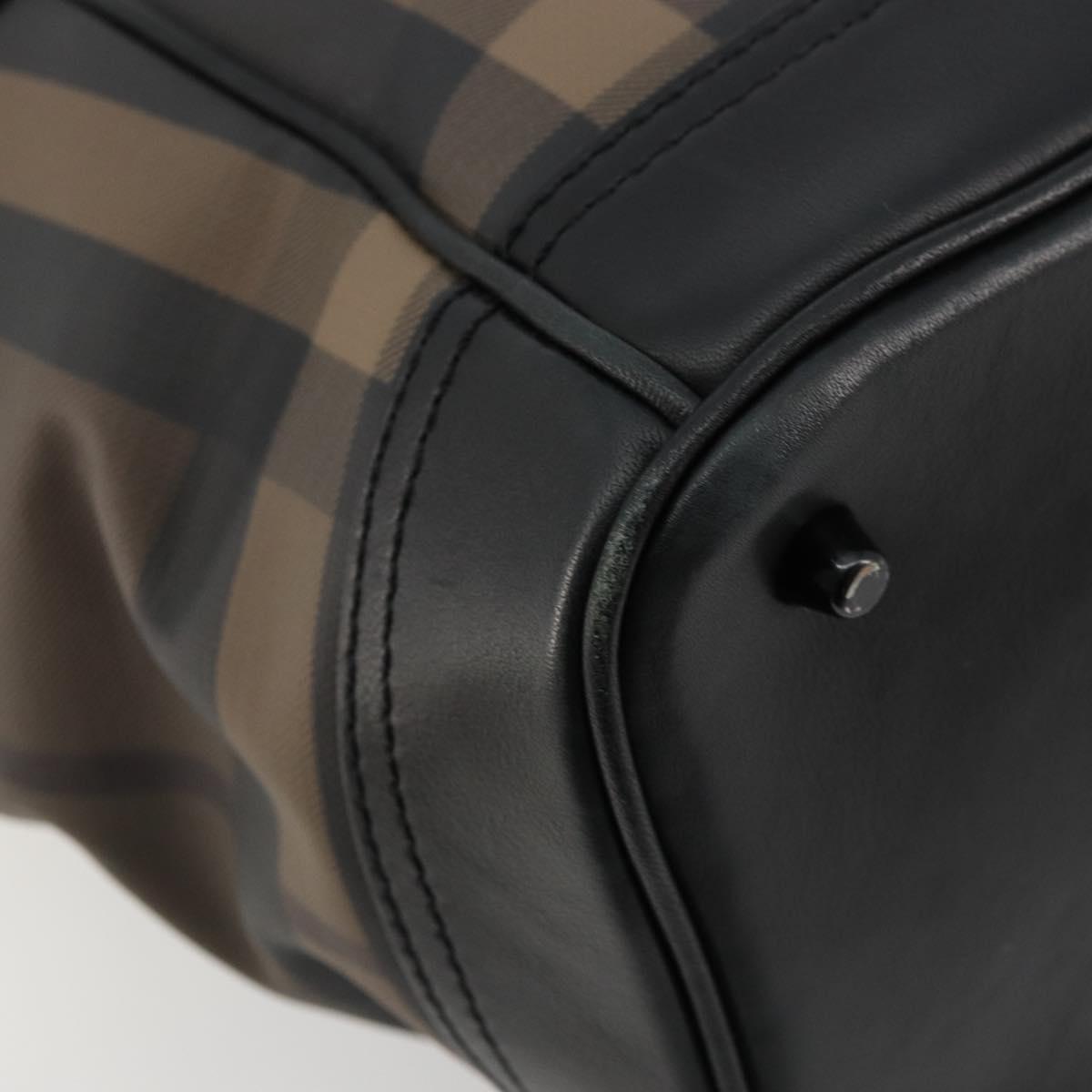 BURBERRY Nova Check Tote Bag PVC Beige Auth ep14617